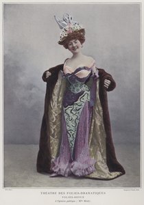 Juliette Mealy, fransk skådespelare och sångerska (färgad bild) av French Photographer