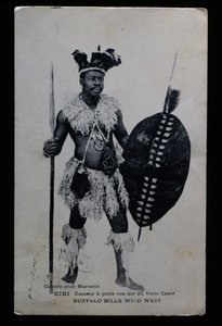 Kiki, dansare som uppträdde barfota på krossat glas, Buffalo Bill (William Frederick Cody av French Photographer