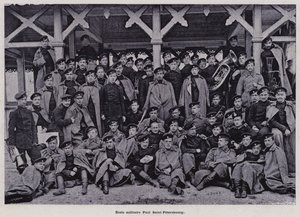 Den ryska armén: Paul Saint-Petersburg Military School (s/v foto) av French Photographer
