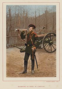 Den ryska armén: Trumpet in Field Dress (foto) av French Photographer