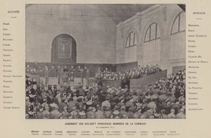 Pariskommunen, dom över de sjutton huvudmedlemmarna i kommunen, 2 september 1871 (s/v foto) av French Photographer