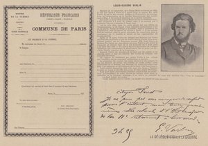 Pariskommunen, Louis-Eugene Varlin (s/v foto) av French Photographer