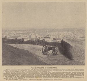 Pariskommunen, Montmartre Artillery Park (s/v foto) av French Photographer