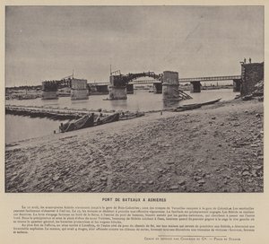 Kommunen i Paris, Pont De Bateaux i Asnieres (s/v foto) av French Photographer