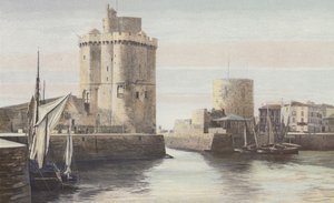 La Rochelle, Infart till hamnen, Tour Saint-Nicolas, Tour de la Chaine av French Photographer