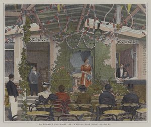 La Romance Populaire på Pavillon Rose, Point-du-Jour, Paris (färgfoto) av French Photographer
