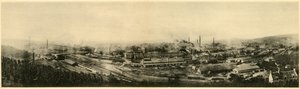 Le Creusot, panoramautsikt från Album des Fers et Aaciers från företaget Schneider & Cie, 1895 av French Photographer