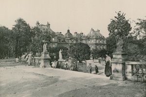 Le Jardin du Luxembourg, Luxemburgs trädgård (fotogravyr) av French Photographer