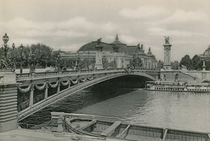 Pont Alexandre III et le Grand Palais, Alexandre Bridge och Great Palace (fotogravyr) av French Photographer