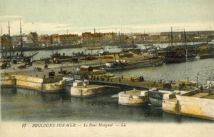 Pont Marguet, Boulogne-sur-Mer (färgfoto) av French Photographer