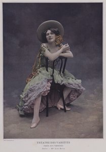 Lise Berry, fransk skådespelerska (färgad bild)