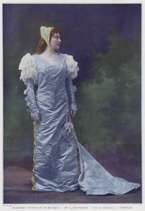 Louise Grandjean som Desdemona i Othello (färgad bild)