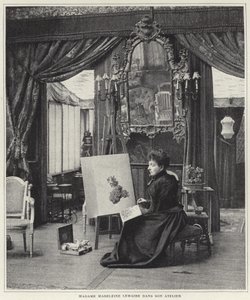 Madeleine Lemaire i sin verkstad av French Photographer