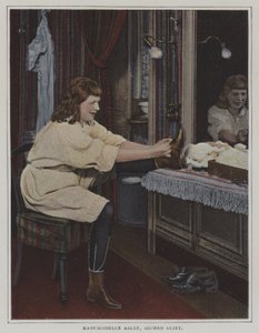 Mademoiselle Salle, andra sujet, i sitt omklädningsrum (färgfoto) av French Photographer