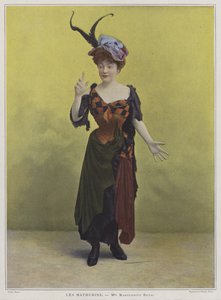 Marguerite Deval, fransk skådespelerska och operasångerska (färgad bild)