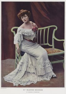 Marthe Regnier, fransk skådespelerska (färgad bild) av French Photographer