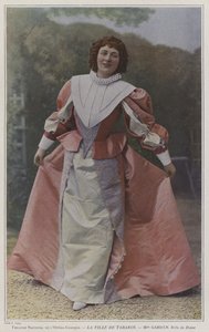 Mary Garden som Diane i La Fille de Tabarin (färgad bild)