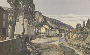Meyrueis, La Jonte, i nedre delen av staden av French Photographer