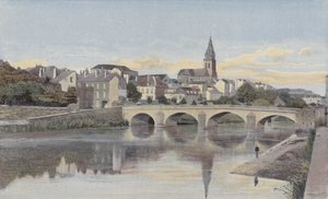 Mezieres, Pont dArches och Mohons klocktorn av French Photographer