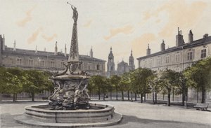 Nancy, Fontaine och Place dAlliance av French Photographer