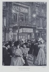 På Boulevard des Capucines utanför Olympia music hall, Paris av French Photographer