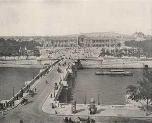 Paris: Utsikt över Place de la Concorde, med utsikt mot norr (s/v foto) av French Photographer