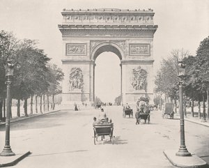 Paris: Triumfbågen, från öst (s/v foto) av French Photographer