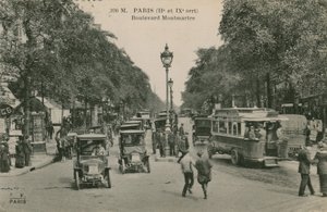 Paris, Boulevard Montmartre. Vykort skickat 1913. av French Photographer