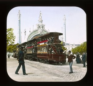 Parisutställning: huvudingången, 1900 (lanternrutschbana) av French Photographer