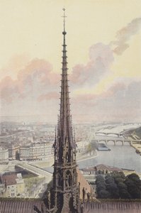 Paris, Notre-Dame-pilen, utsikt tagen från södra tornet av French Photographer