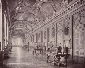 Paris: Gallery of Apollo, Louvren, blickar söderut (s/v foto) av French Photographer