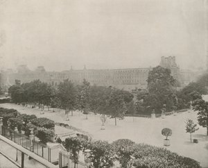 Paris: Trädgård mittemot Tuileriepalatset (s/v foto) av French Photographer
