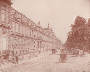 Paris: Louvren och Tuilerierna, South Side (s/v foto) av French Photographer