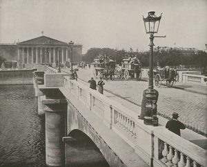 Paris: Pont de la Concorde och deputeradekammaren (s/v foto) av French Photographer