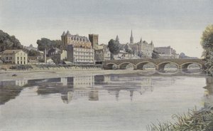 Pau, Allmän vy, tagen från Gavens vänstra strand av French Photographer