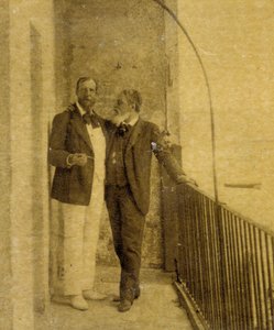 Paul Deroulede (1846-1914) och Jean Sully Mounet dit Mouney-Sully (Mounet Sully) (1841-1916) i San Sebastian av French Photographer