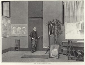 Pierre Puvis de Chavannes i sin verkstad av French Photographer