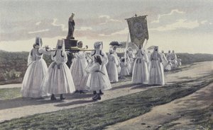 Ploare, Pardon, Procession på landsbygden av French Photographer