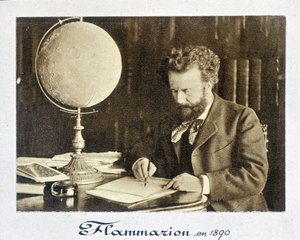 Porträtt av Camille Flammmarion (1842 - 1925), fransk astronom - fotografi av French Photographer
