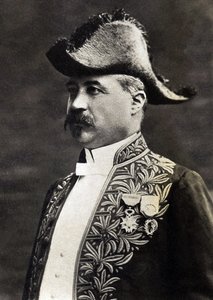 Porträtt av Emile Faguet (1847-1916), litteraturkritiker, litteraturhistoriker och fransk essäist. av French Photographer