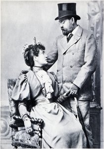 Porträtt av Emile Zola och Jeanne Rozerot av French Photographer