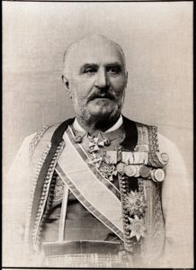 Porträtt av Nicolas 1er (1841-1921), prins av Montenegro. av French Photographer