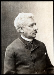 Porträtt av Olivier Metra (1830-1889), fransk dirigent och kompositör. av French Photographer