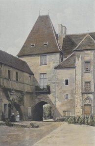 Premery, Old Chateau, sidan av gården av French Photographer