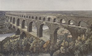 Remoulins, romersk akveduktbron, ovanför Gardon av French Photographer