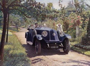 Renault, Torpedo "Sport", 40 hk 6 cyklindrar (färgfoto) av French Photographer