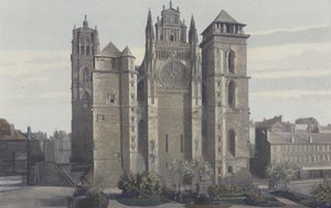 Rodez, Cathedrale, Fasad O av French Photographer