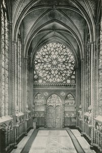 Rosace de la Sainte-Chapelle, Rose-fönster i St Chapelle (fotogravyr) av French Photographer