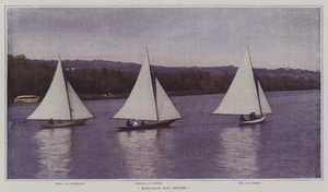 Segling uppströms medvind (färgfoto) av French Photographer