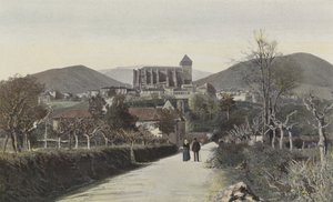 Saint-Bertrand-de-Comminges, allmän vy av French Photographer